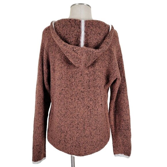 Prana Shine On Sweater Hoodie Size S Kangaroo Pocket Long Sleeve Rust Soft - Picture 5 of 12